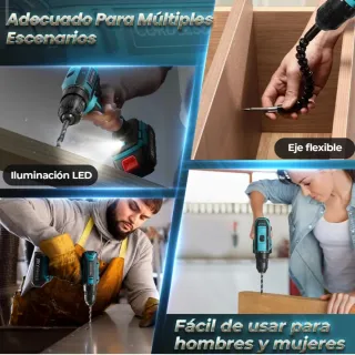 Taladro Inalámbrico 2 Baterías Nuevo