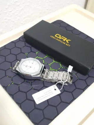 Reloj OPK Cuarzo Plata y Blanco