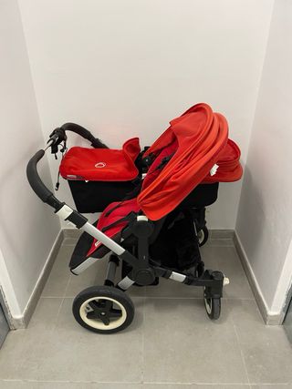 Bugaboo Donkey Silla Gemelar Roja