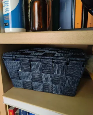 Confezione da 3 cestini con coperchio