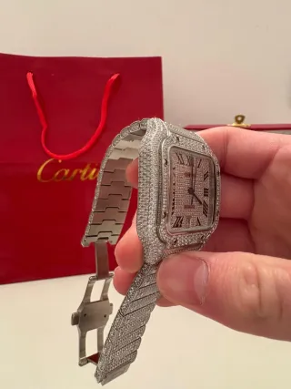 Reloj Cartier Moissanite VVS FULL ICED