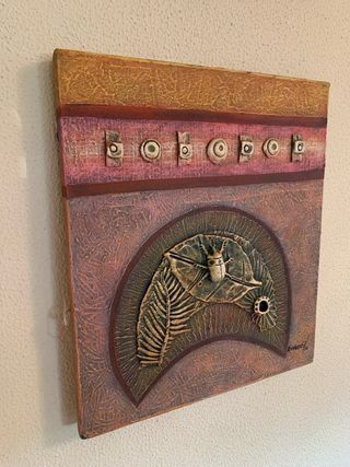 Cuadro lienzo en relieve – Arte texturizado étnico