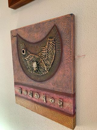 Cuadro lienzo en relieve – Arte texturizado étnico