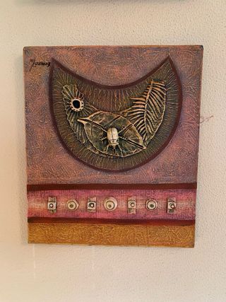 Cuadro lienzo en relieve – Arte texturizado étnico