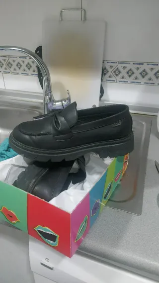 Mocasines Escolares Paola Negro