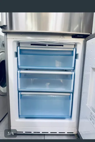 Nevera combi acero inoxidable