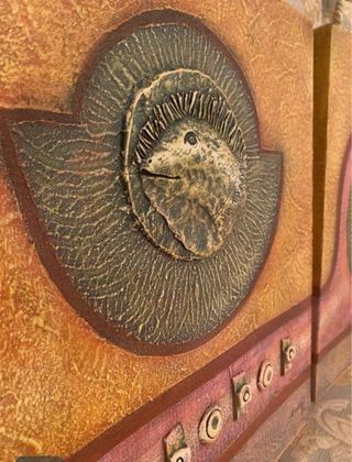 Cuadro lienzo en relieve – Arte texturizado étnico