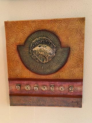 Cuadro lienzo en relieve – Arte texturizado étnico