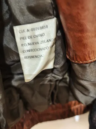 Cazadora Cuero Miguel Herrero Talla 54