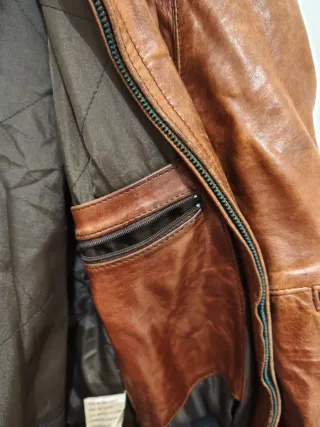 Cazadora Cuero Miguel Herrero Talla 54