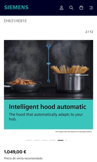 Inducción NUEVA SIEMENS WIFI EH631HEB1E 60cm