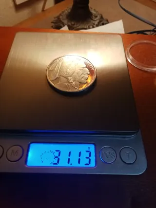 Onza Plata 999 Bisonte e Indio Americano