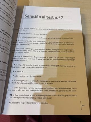 Libro test Administrativo OPE Diputacion Álava