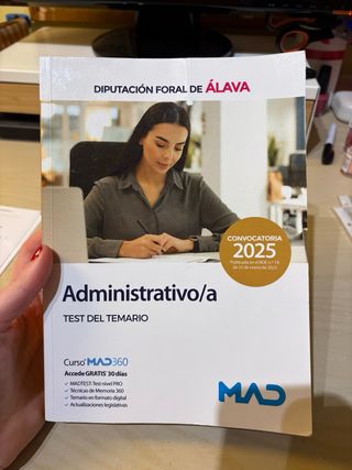 Libro test Administrativo OPE Diputacion Álava