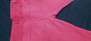 Pantaloni rosa denim elasticizzato