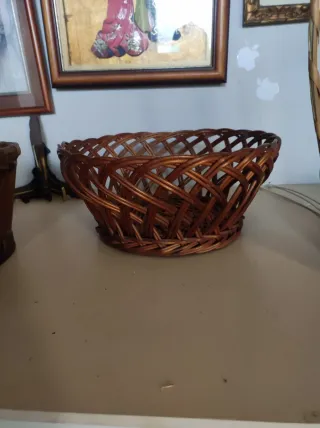 Set di ceste in bambù e vimini