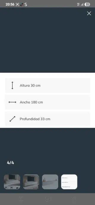 Mueble TV moderno gris y blanco