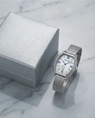 Reloj Skyline Acero Quirúrgico Mujer Plata