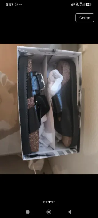 Sandalias negras planas talla 38