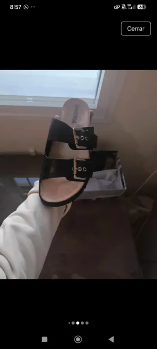 Sandalias negras planas talla 38