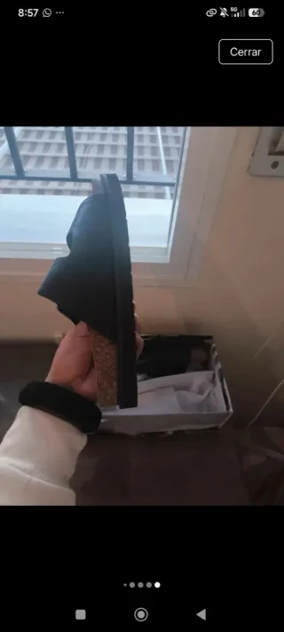 Sandalias negras planas talla 38