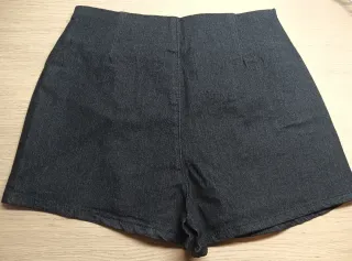 Falda skort negra vaquera