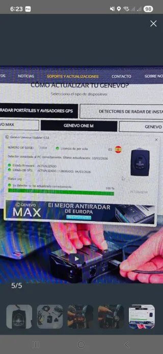 DETECTOR RADAR GPS GENEVO ONE M PORTATIL