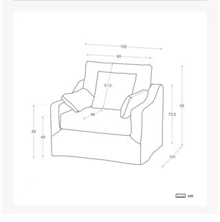 Sillón Banak 2 plazas tela marrón