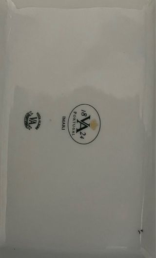 Jarrón Vista Alegre Imari con tapa y oro 24k