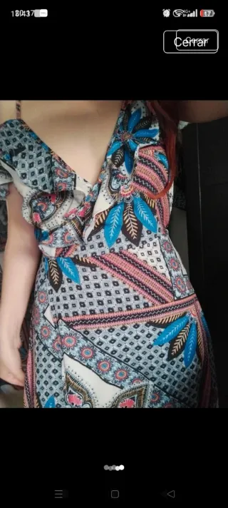 Vestido cruzado estampado