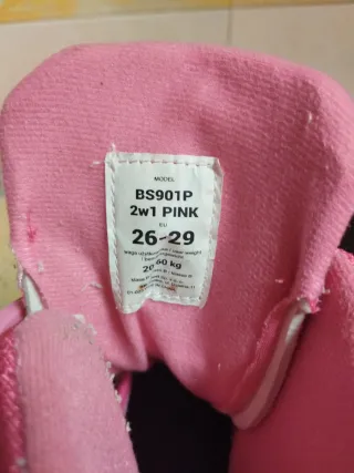 Patines 3 Ruedas Talla 26-29 Rosa