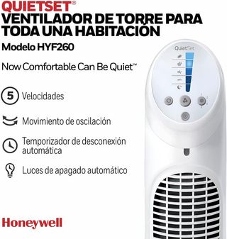 Ventilador Torre Honeywell QuietSet Blanco