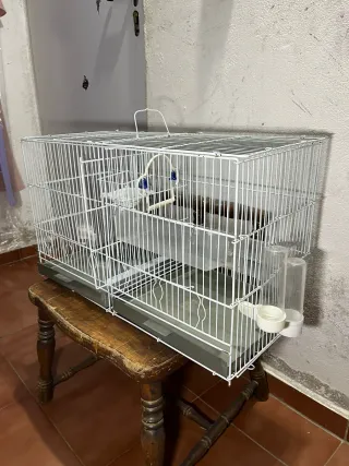 Jaula doble para pájaros