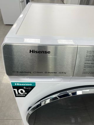Lavadora secadora Hisense 10/6kg Clase E + envio