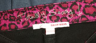 Pantaloni Tally Weijl neri con fodera fucsia
