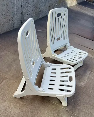 Confezione di 2 sedie da spiaggia o piscina pieghevoli