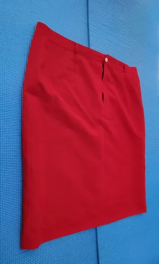 Falda midi roja vintage zig zag (talla 56)