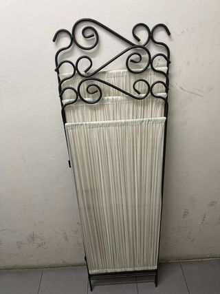 Biombo forja y tela