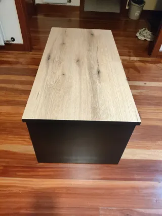 Mesa de centro elevable Naudaf Madera rústica