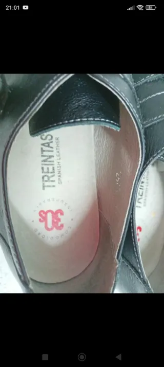 Zapatos de piel negros talla 38