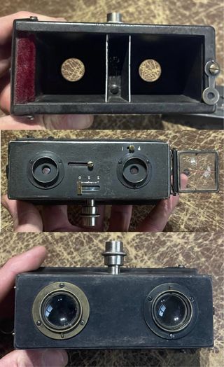 Cámara Estereoscópica Le Glyphoscope  1900s 3D