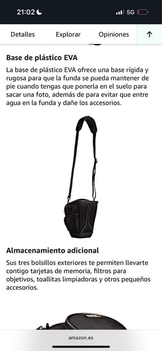 Estuche Cámara Amazon Basics Negro
