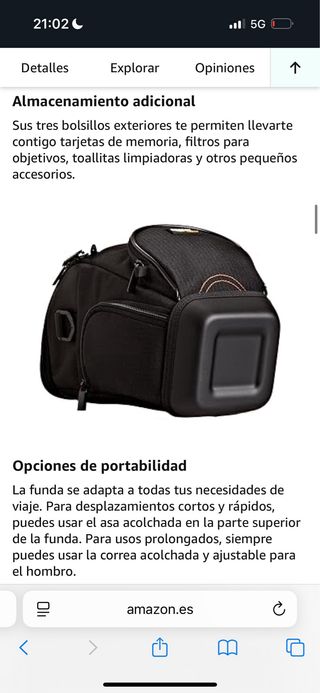 Estuche Cámara Amazon Basics Negro
