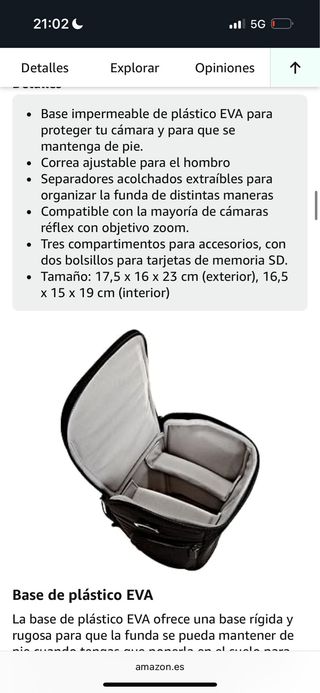 Estuche Cámara Amazon Basics Negro