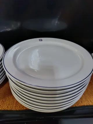 Vajilla 22 piezas porcelana azul y blanco