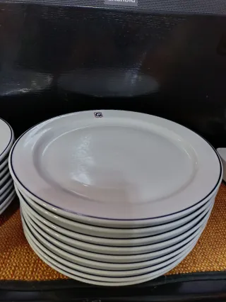 Vajilla 22 piezas porcelana azul y blanco