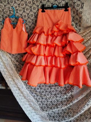 Conjunto Flamenco Blusa y Falda