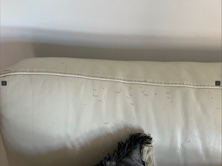 Sofá Natuzzi Piel 3 Plazas Beige