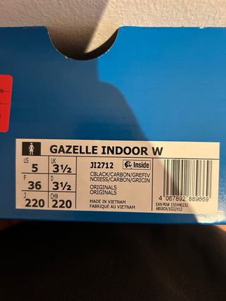 Adidas Gazelle Indoor W Zapatillas Negro/Gris Tall