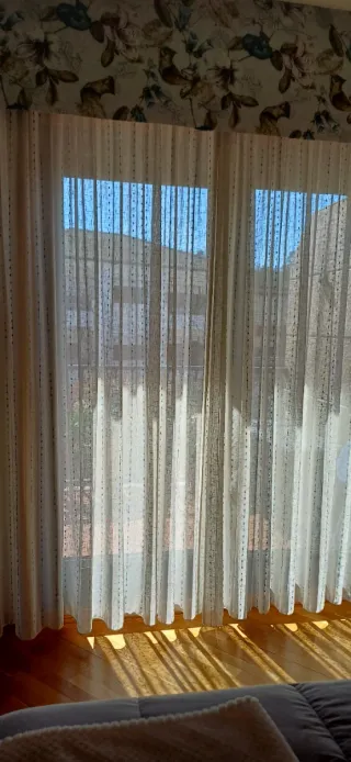 Cortinas transparentes beige